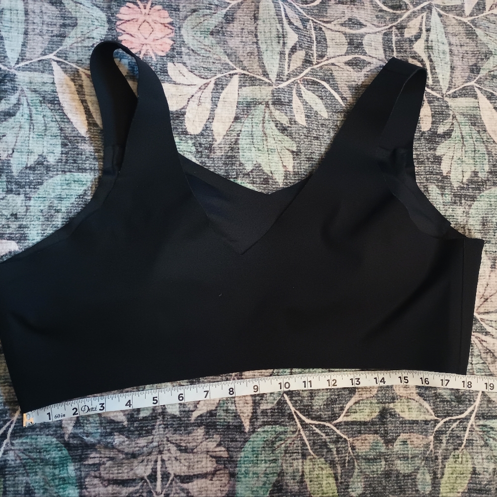 Honeylove V Neck Bra 3X Black Nylon Seamless Padded Boned Comfort Wireless - Picture 8 of 8